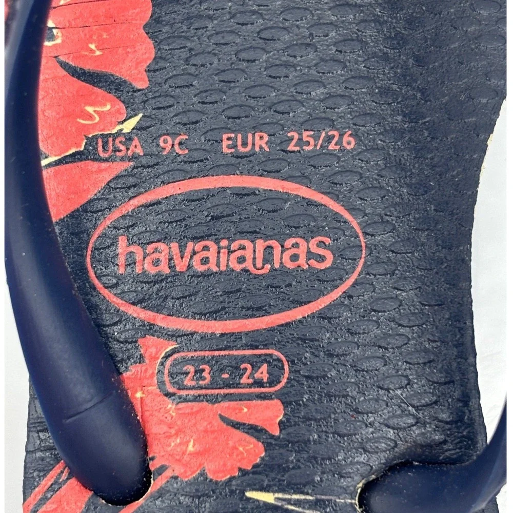 HAVAIANAS Kids Flip Flop Bundle 2 Pair NEW Thong Shoe Blue Beach Toddler 9 11 12